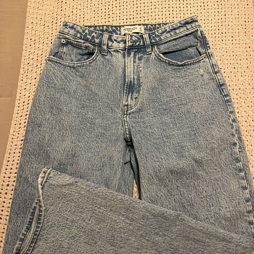 Abercrombie & Fitch Light Blue Straight Leg Jeans